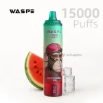 WASPE 15000 Puffs Watermelon Ice disposable vape with packaging.