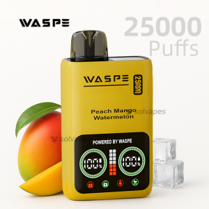 WASPE 25000 Puffs Disposable Vape Peach Mango Watermelon with LCD Display
