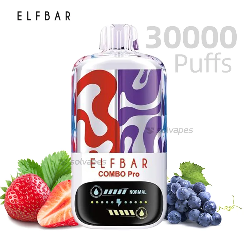 ELFBAR COMBO PRO 30000 disposable vape dual flavor with Strawberry&Grape