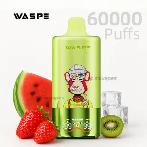 Waspe 3 in 1 60000 puffs disposable vape kit with digital display