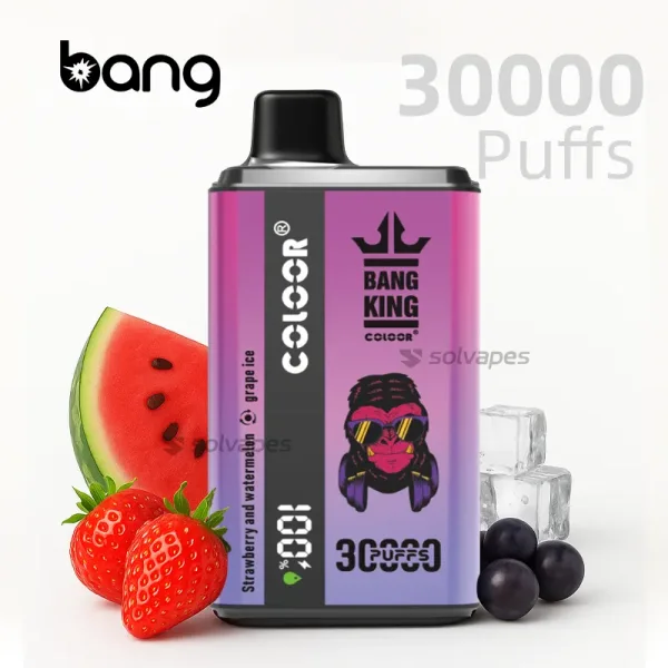 Bang King 30000 Puffs Watermelon Ice Strawberry and Grape Disposable Vape