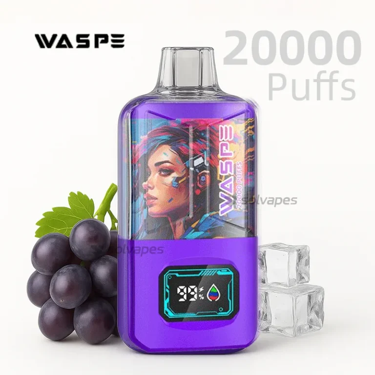 WASPE 20000 Puffs electronic cigarettes – Bulk pack with LED display