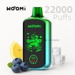 Woomi Play 22000 disposable vape Lemon Blueberry flavor with LED screen design.