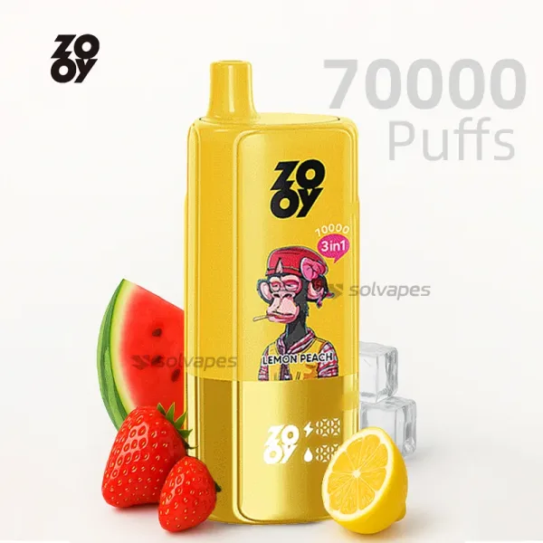ZOOY TRIPLE 70000 disposable vape with 3-in-1 fruity ice flavors