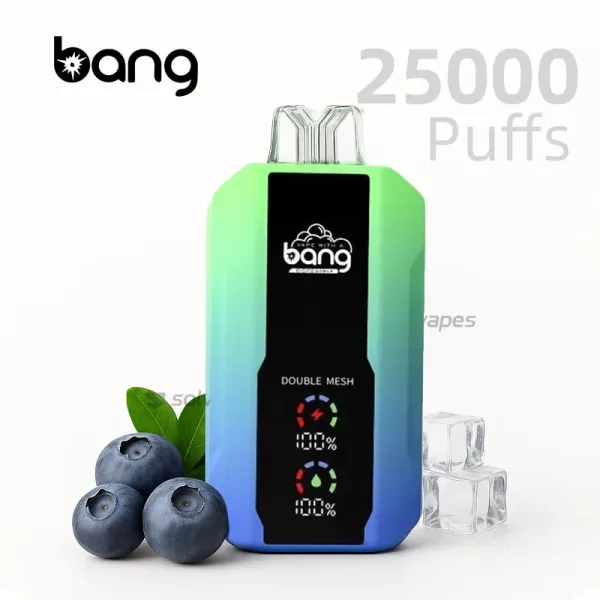 Bang 25000 Puffs Disposable Vape with LED Display and Double Mesh Coil