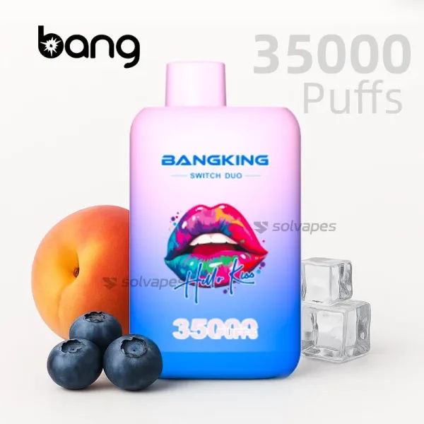 Bang King 35000 Puffs Disposable Vape Dual Flavor Peach & Blueberry Ice