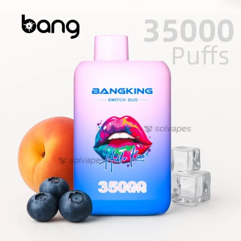 Bang King 35000 Puffs Disposable Vape Dual Flavor Peach & Blueberry Ice