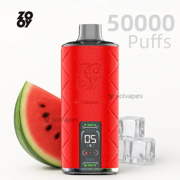 ZOOY SHISHA 50000 disposable vape Watermelon Ice flavour with LED display