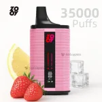 ZOOY Twins 35000 disposable vape with Strawberry Ice & Pink Lemonade