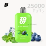 ZOOY BLAZE 25000 Blue-Mint Disposable Vape with LED Display