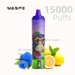 WASPE 15000 Puffs Blue Razz Lemon disposable vape with packaging.