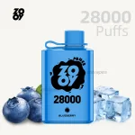 ZOOY POWER 28000 Puffs Disposable Vape – Blueberry with LED Display
