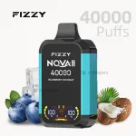 Fizzy Nova 40K disposable vape with Blueberry Coconut and 40000 puffs.
