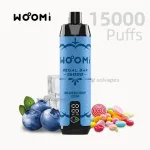 Woomi Regal Bar 15000 disposable vape Blueberry Gum vape flavors with purple design.