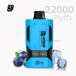 Zooy Vapor 22000 Puffs disposable vape Blueberry Ice flavor with smart display