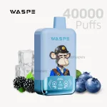 Waspe 40000 puffs dual flavor disposable vape with Blueberry Ice & Black Dragon Ice flavor.