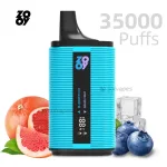 ZOOY Twins 35000 disposable vape with Blueberry Ice & Grape Fruit