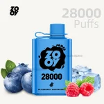 ZOOY POWER 28000 Puffs Disposable Vape – Blueberry-raspberry with LED Display