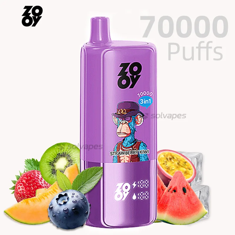 ZOOY TRIPLE 70000 disposable vape with 3 in 1 fruity ice flavors
