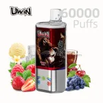 Uwin X RandM Tornado 60K disposable vape with fruity ice flavors