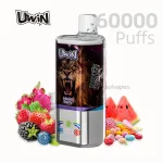 Uwin X RandM Tornado 60K – 60,000 puffs, fruity ice blends, 650mAh power.