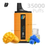ZOOY Twins 35000 disposable vape with Mr. Blue & Mango Ice