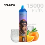 WASPE 15000 Puffs Orange Soda disposable vape with packaging.