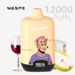 WASPE 12000 Puffs Digital Box RedWine Pear Juice Disposable Vape with Digital Display