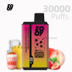 ZOOY Twins 30000 Puffs Vape – Strawberryicecream & Peach Dual Flavours