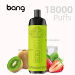 Bang Crown Bar 18000 Strawberry Kiwi flavor disposable vape and packaging.