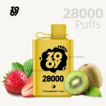 ZOOY POWER 28000 Puffs Disposable Vape – Strawberry-Kiwi with LED Display
