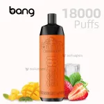 Bang Crown Bar 18000 Strawberry Mango flavor disposable vape and packaging.