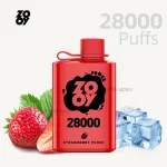 ZOOY POWER 28000 Puffs Disposable Vape – Strawberry-Punch with LED Display