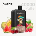 Waspe 40000 puffs dual flavor disposable vape with Strawberry Raspberry Cherry & Love 666 flavor.