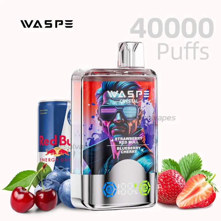 WASPE Crystal 40000 Puffs disposable vape with dual flavors