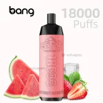 Bang Crown Bar 18000 Strawberry Watermelon flavor disposable vape and packaging.