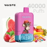 Waspe 40000 puffs dual flavor disposable vape with Strawberry Watermelon Bubblegum & Mixed Fruit flavor.