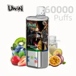 Uwin X RandM Tornado 60K disposable vape with fruity ice flavors