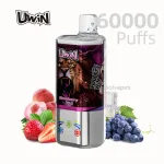 Uwin X RandM Tornado 60K disposable vape with fruity ice flavors