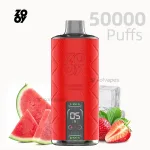 ZOOY SHISHA 50000 disposable vape StrawberryWatermelon flavor with LED display