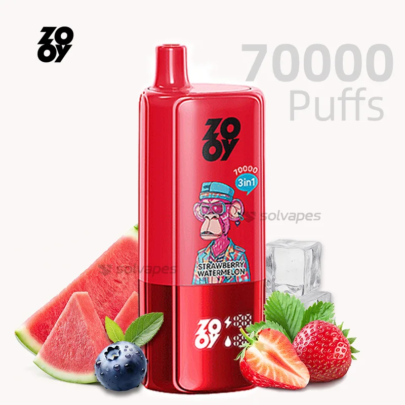 ZOOY TRIPLE 70000 disposable vape with 3 in 1 fruity ice flavors