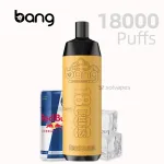 Bang Crown Bar 18000 Tiger Blood flavor disposable vape and packaging.