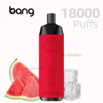 Bang Crown Bar 18000 Watermelon Ice flavor disposable vape and packaging.