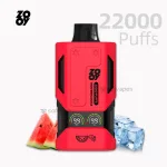 Zooy Vapor 22000 Puffs disposable vape Watermelon-Ice flavor with smart display