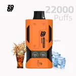 Zooy Vapor 22000 Puffs disposable vape cola-ice flavor with smart display