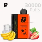 ZOOY STARS 30000 Puffs Vape – strawberry-banana-ice with LED Display
