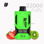 Zooy Vapor 22000 Puffs disposable vape strawberry-kiwi flavor with smart display