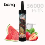 Bang King 36000 strawberry watermelon disposable vape and packaging.