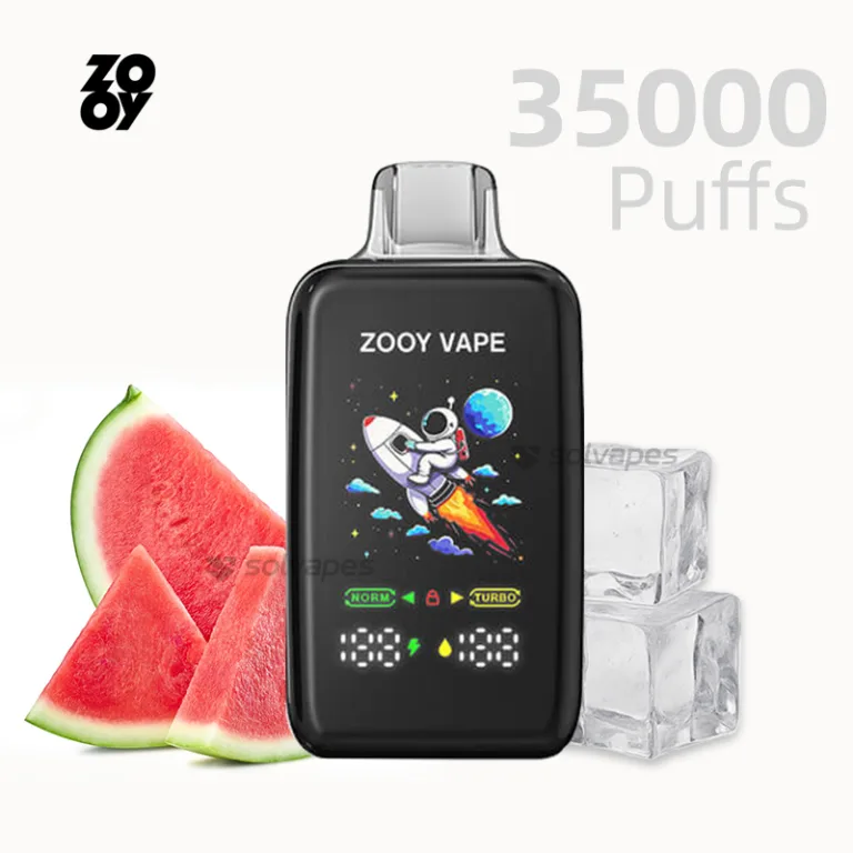 ZOOY FLYER 35000 disposable vape with watermelon-ice flavors
