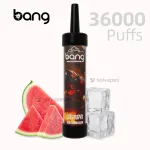 Bang King 36000 watermelon ice disposable vape and packaging.